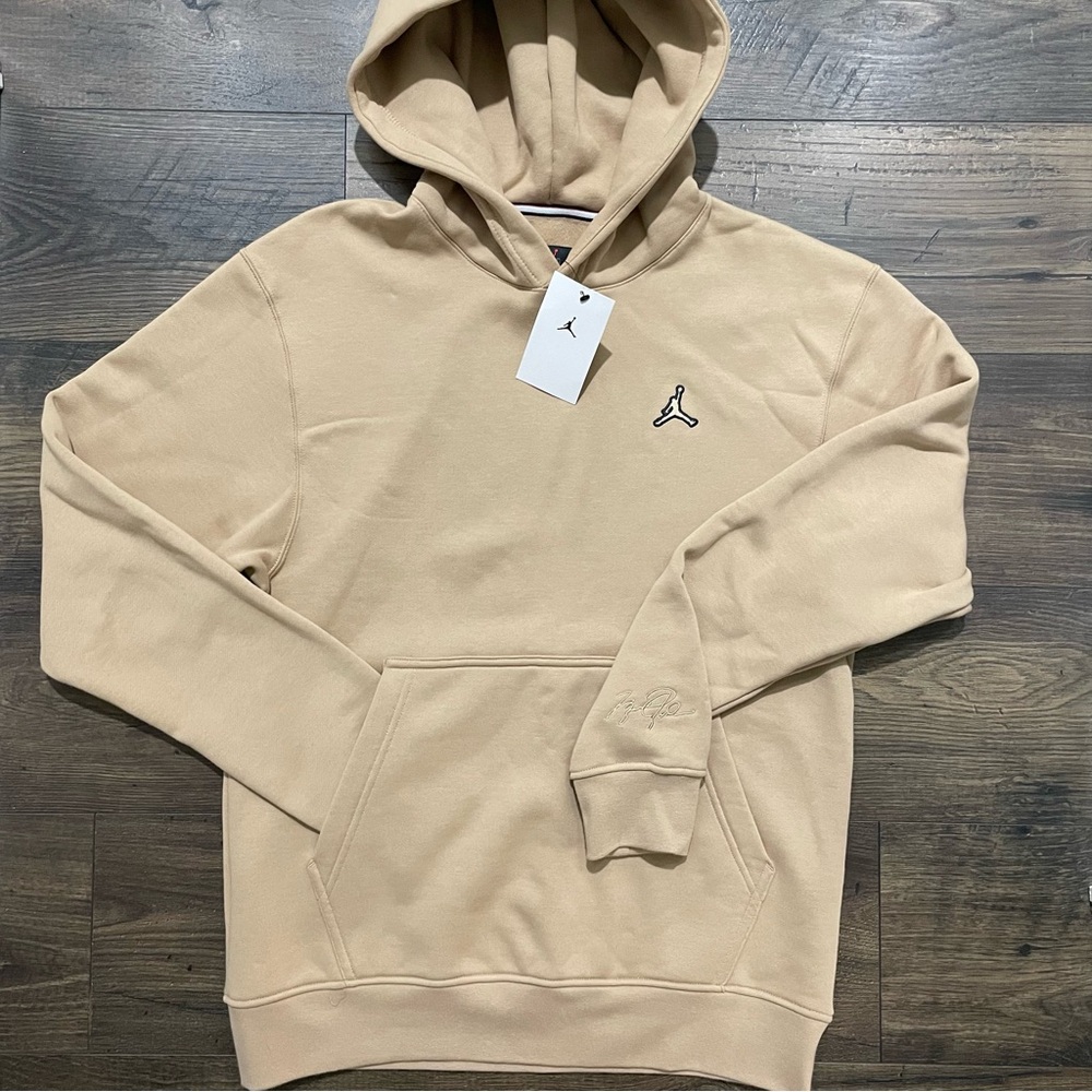 Nike Jordan Essentials Fleece Pullover Hoodie Hemp Tan  Men's Size Small